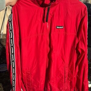Timberland Men's Vibrant Red Windbreaker